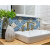 Homeroots 7 x 7 in. Blues & Crema Peel & Stick Removable Tiles 400087